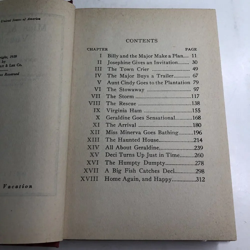 Miss Minerva's Vacation by Emma Speed Sampson 1939 Reilly & Lee HC / DJ 1st Ed